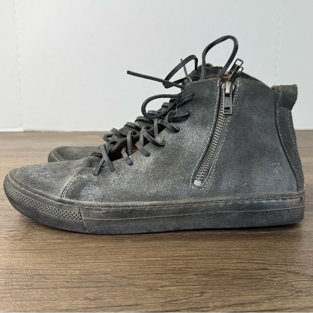 Ricardo Almedia Suede Gray High-Top Bota Sneakers, Zippers, EU sz 38, US - 5.5-6 - Picture 6 of 9